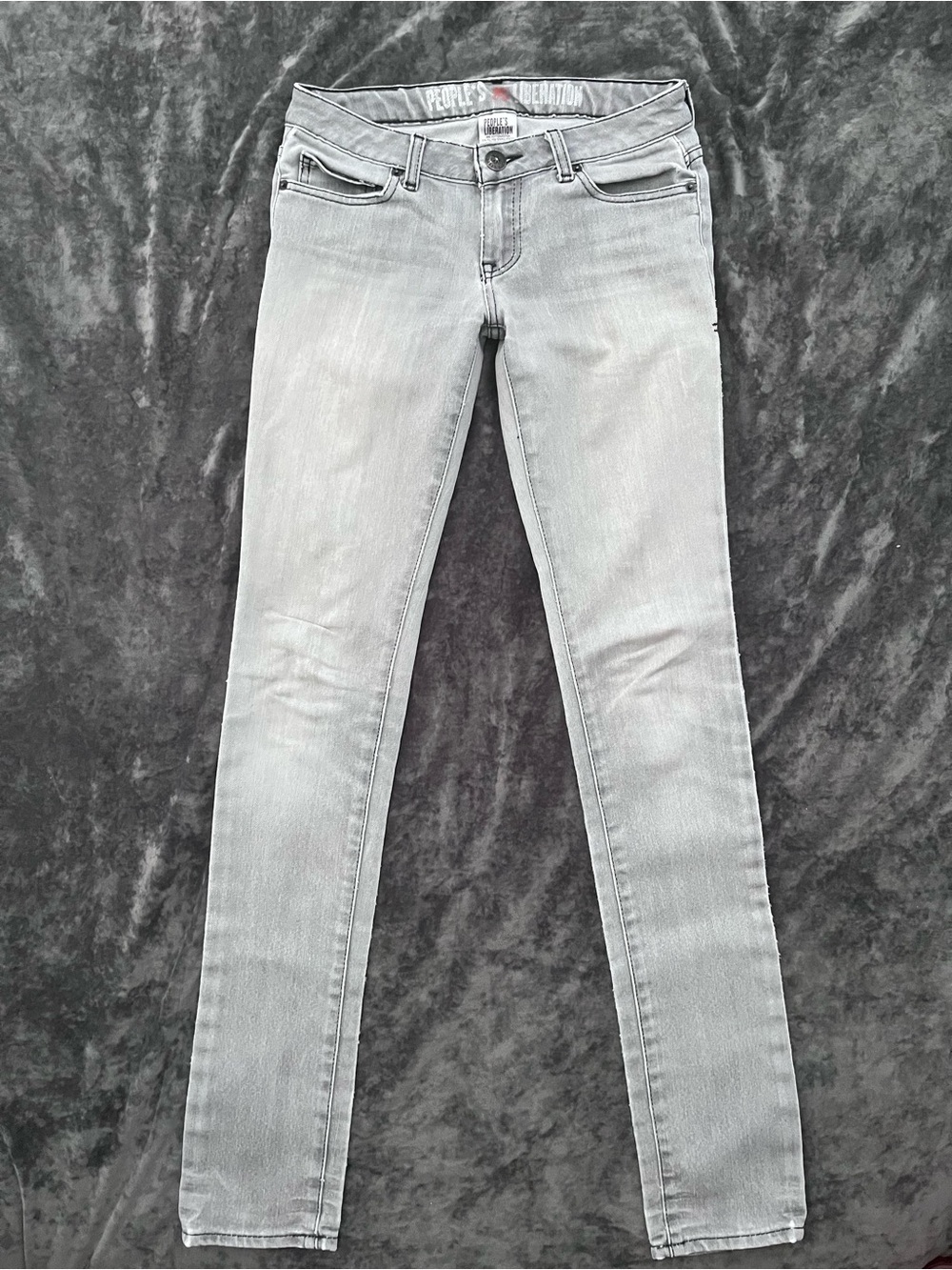 People's Liberation Light Gray Skinny Jeans Size 25